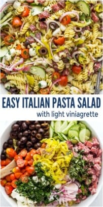 pinterest image for Authentic Italian Pasta Salad
