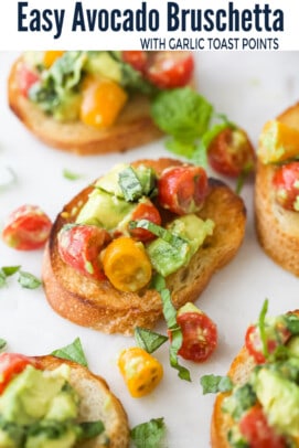 Easy Avocado Bruschetta Recipe | Joyful Healthy Eats