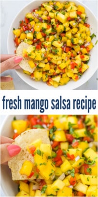 pinterest image for Fresh Mango Salsa Recipe