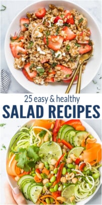 pinterest image for 25 Easy & Healthy Salad Recipes