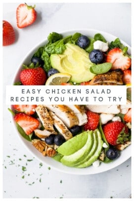 pinterest image for easy chicken salad recipes