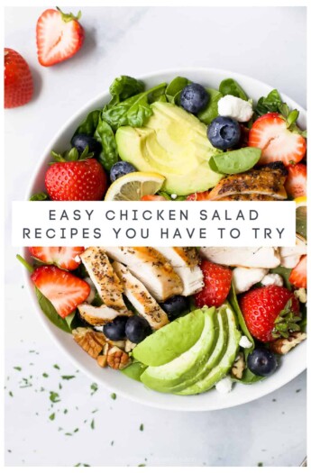 pinterest image for easy chicken salad recipes