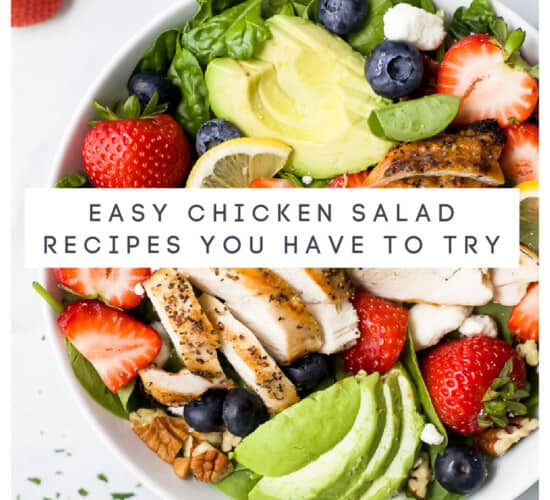 pinterest image for easy chicken salad recipes