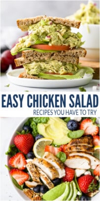 pinterest image for easy chicken salad recipes