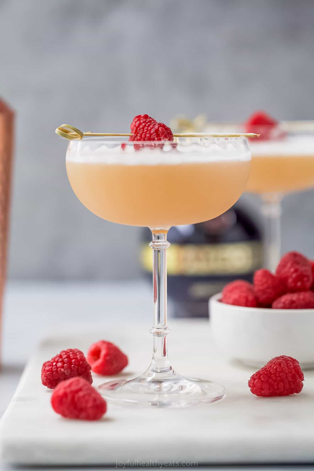 single French martini with garnish