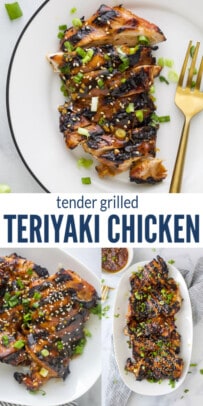 pinterest image for The Best Juicy Grilled Teriyaki Chicken Recipe