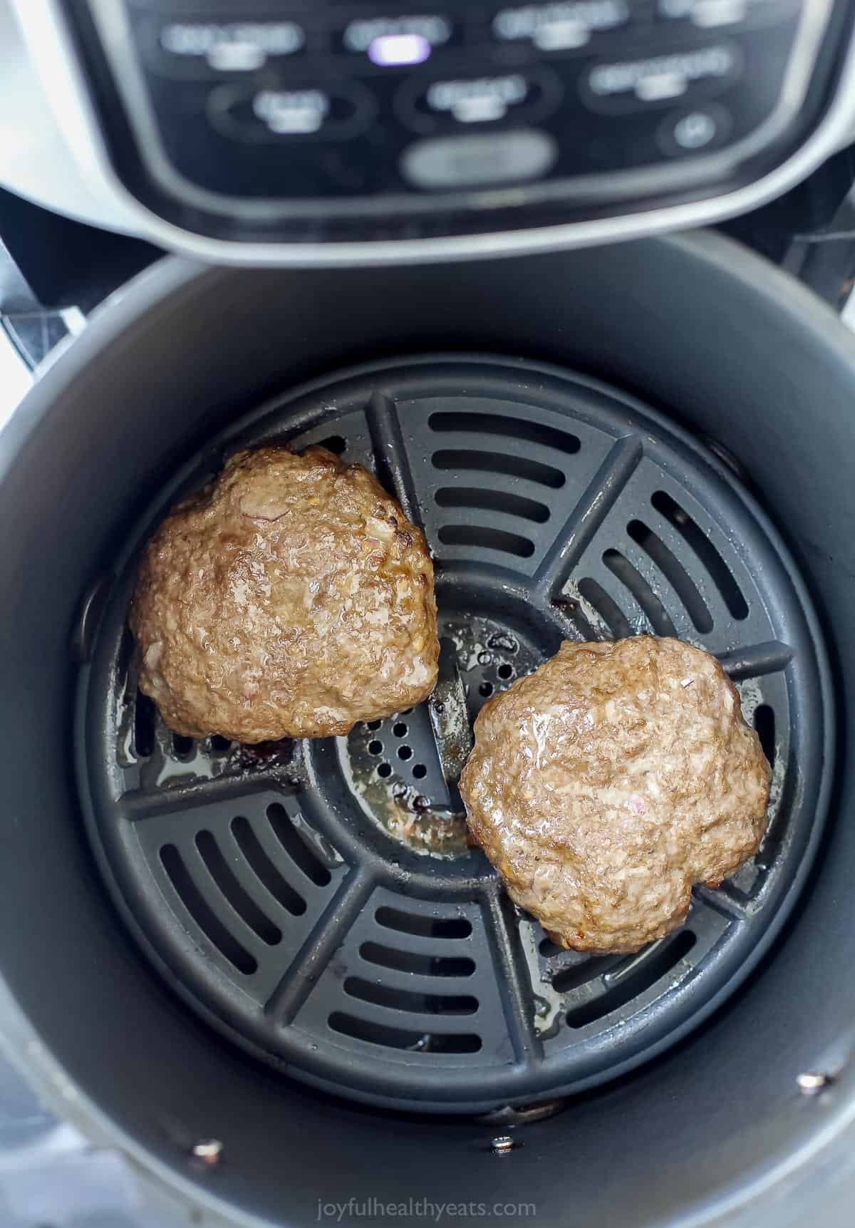 Here's how to cook the juiciest burger in the most simple way - the air fryer! Using an air fryer eliminates a greasy mess in the kitchen. burgers in an air fryer