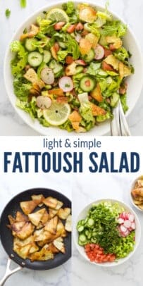 pinterest image for Light & Easy Fattoush Salad Recipe
