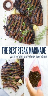 pinterest image for Easy Steak Marinade Recipe