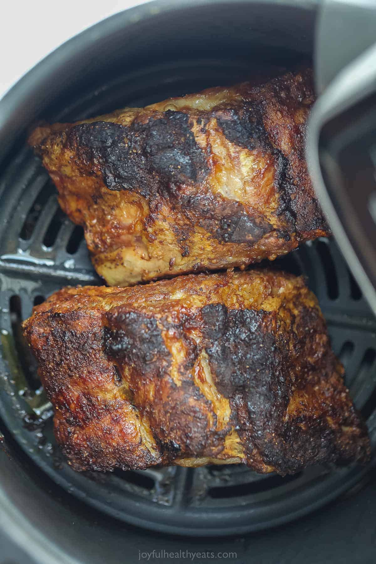 BBQ ribs in an air fryer