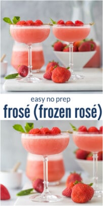 pinterest image for Easy No Prep Frosé Recipe