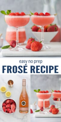 pinterest image Easy No Prep Frosé Recipe