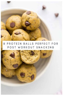 pinterest image for 8 Protein Balls Perfect for Post Workout Snacking