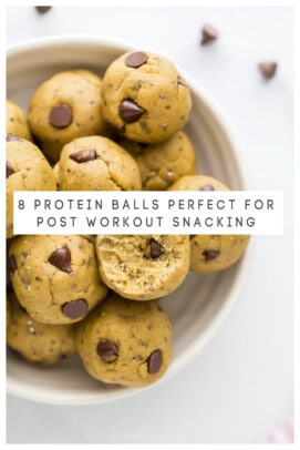 pinterest image for 8 Protein Balls Perfect for Post Workout Snacking