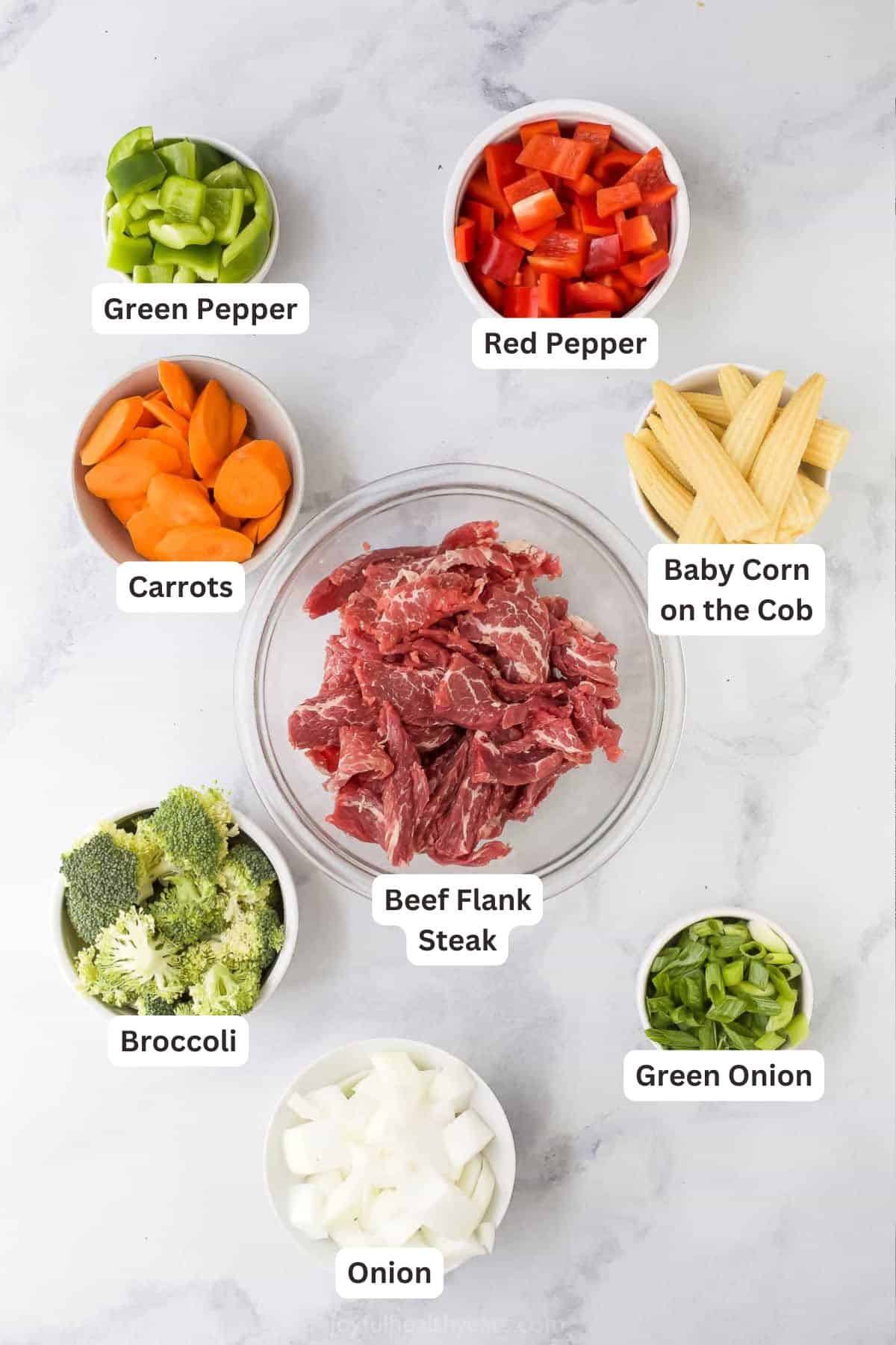 Ingredients for Easy Hunan Beef.