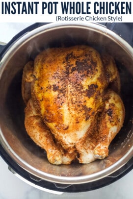 pinterest image for Instant Pot Whole Chicken