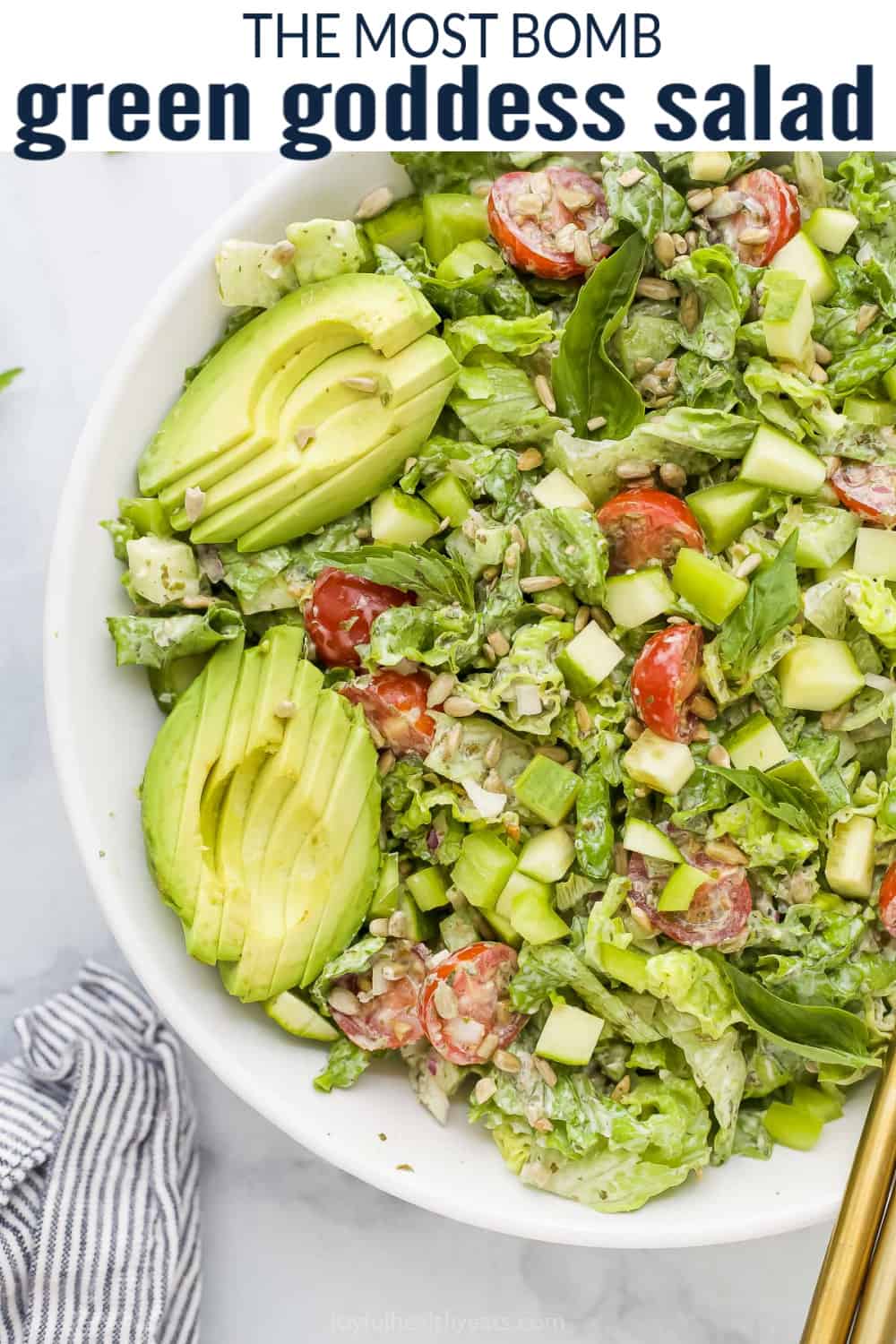 Green Goddess Salad Recipe | Joyful Healthy Eats