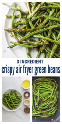 pinterest image for 3 Ingredient Air Fryer Green Beans