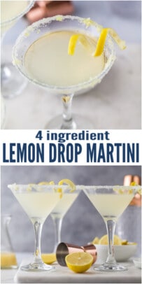 pinterest image for lemon drop martini