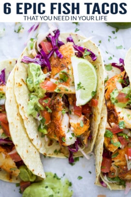 pinterest image for 6 Epic Fish Taco Recipes – How to Make Flawless Fish Tacos
