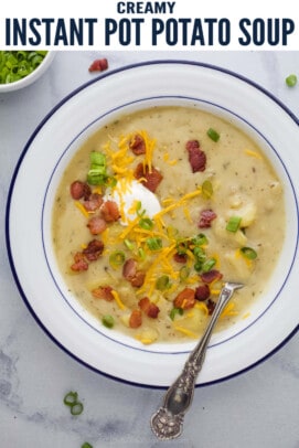 pinterest image for Instant Pot Potato Soup