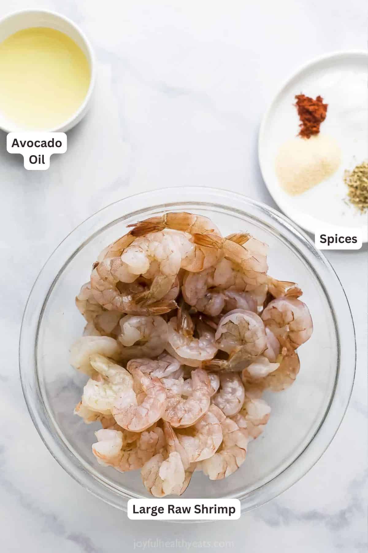 Ingredients for 10 Minute Air Fryer Shrimp Recipe.