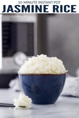 pinterest image for Instant Pot Jasmine Rice