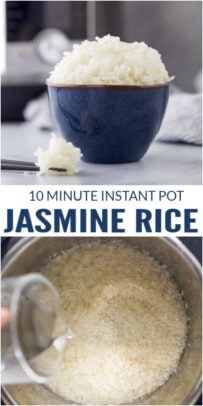 pinterest image for Instant Pot Jasmine Rice