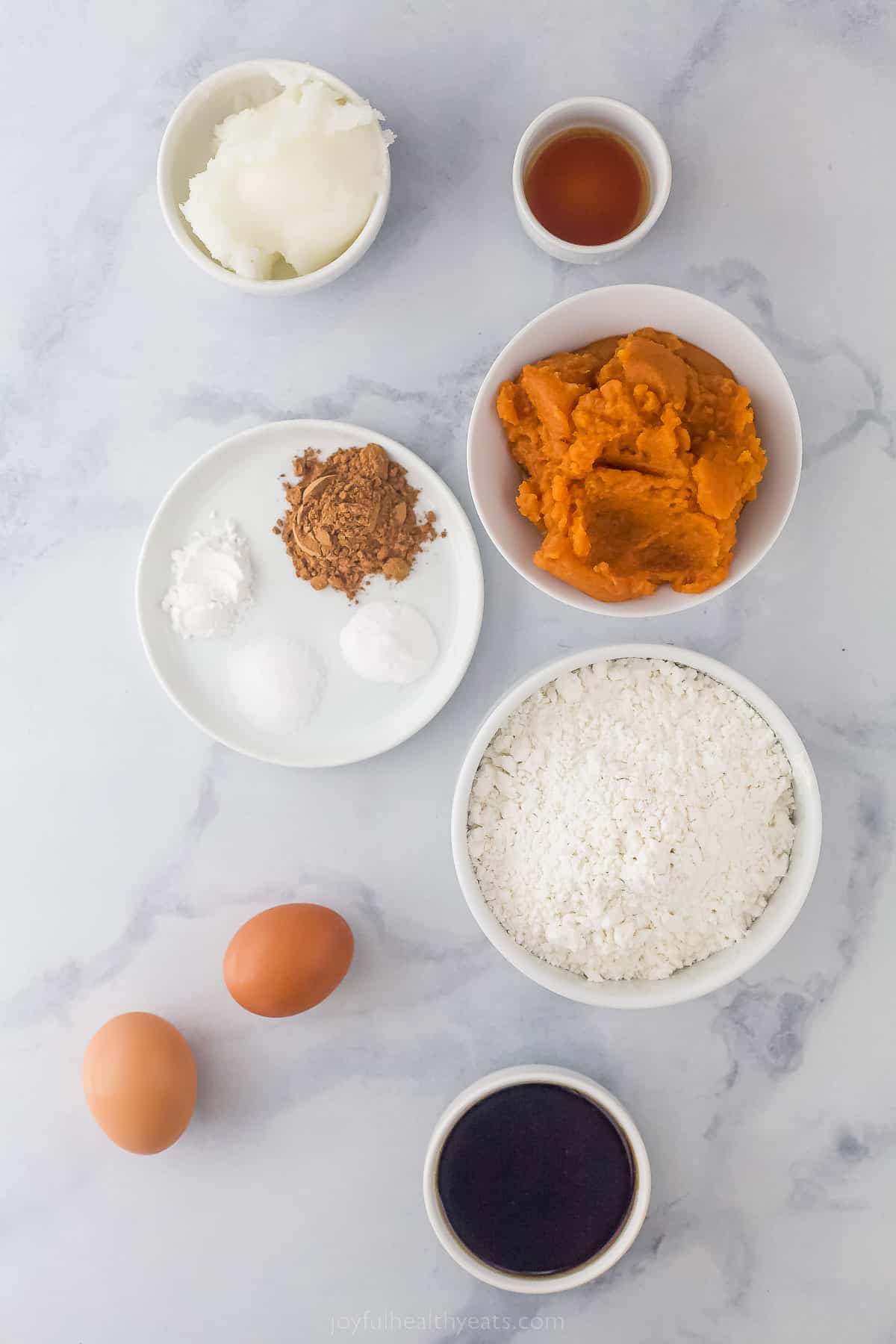 ingredients for pumpkin muffins