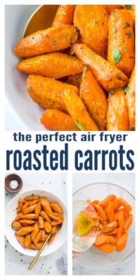 pinterest image for Air Fryer Roasted Carrots