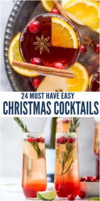 pinterest image for 24 Easy Christmas Cocktail Recipes