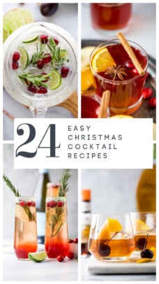 pinterest image for 24 Easy Christmas Cocktail Recipes
