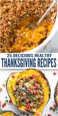 pinterest image for 25 Healthy Thanksgiving Recipes