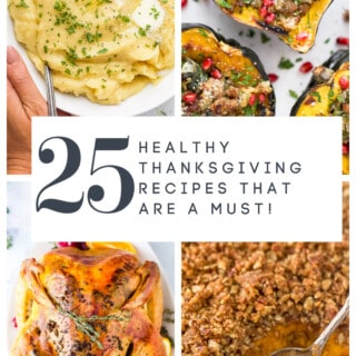 pinterest image for 25 Healthy Thanksgiving Recipes