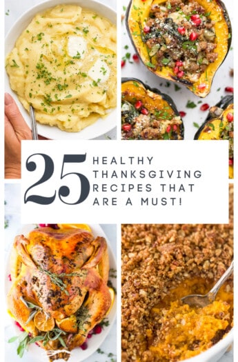 pinterest image for 25 Healthy Thanksgiving Recipes