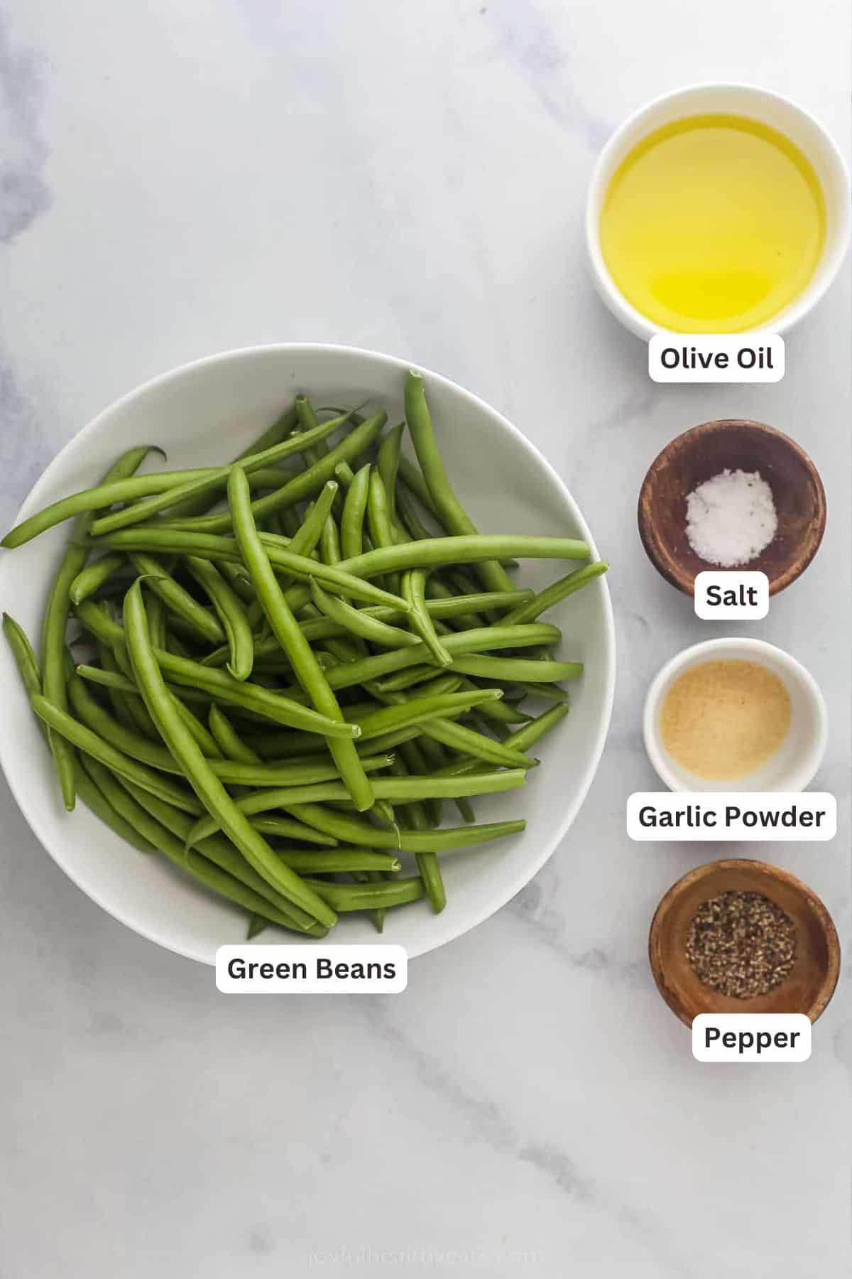 Ingredients for Perfectly Crispy Air Fryer Green Beans.