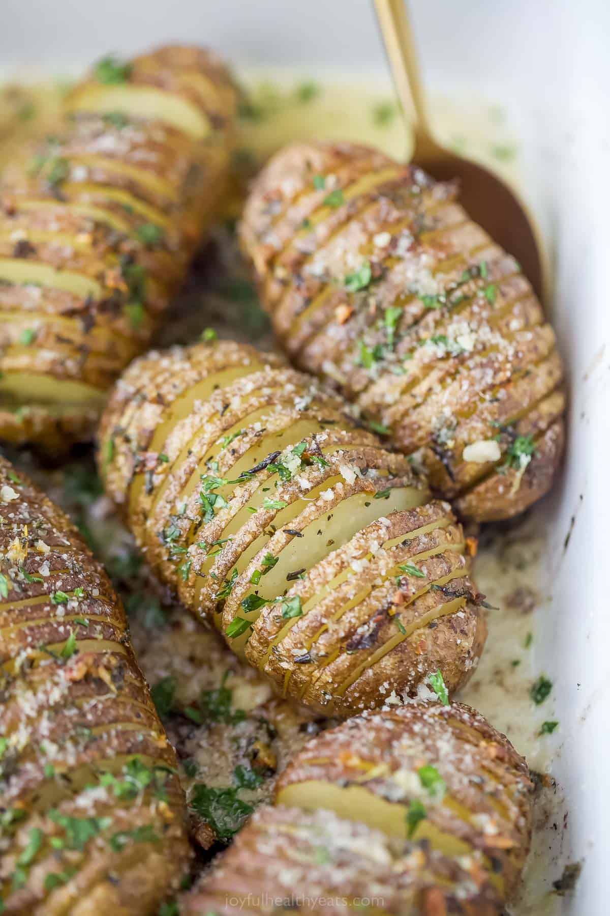 Garlic Herb Hasselback Potatoes