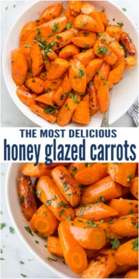 pinterest image for Honey Glazed Carrots