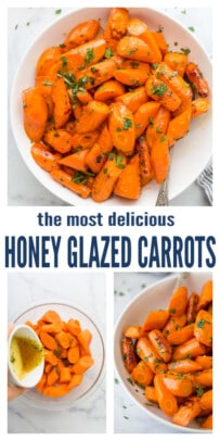 pinterest image for Honey Glazed Carrots