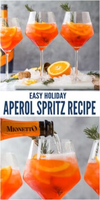 pinterest image for Holiday Aperol Spritz