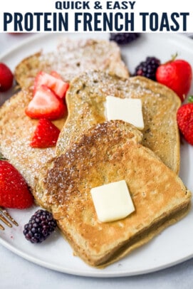 pinterest image for Protein French Toast