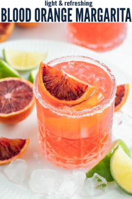 pinterest image for Easy & Fresh Blood Orange Margarita Recipe