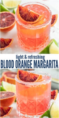 pinterest image for Easy & Fresh Blood Orange Margarita Recipe