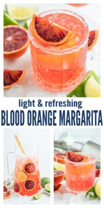pinterest image for Easy & Fresh Blood Orange Margarita Recipe