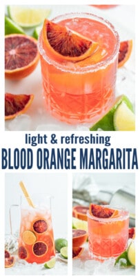 pinterest image for Easy & Fresh Blood Orange Margarita Recipe