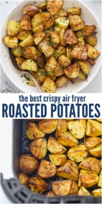 pinterest image for The Best Air Fryer Roasted Potatoes