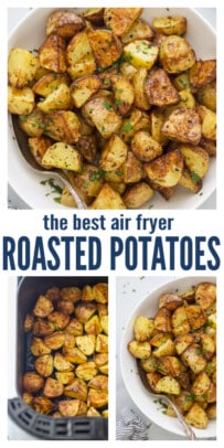 pinterest image for The Best Air Fryer Roasted Potatoes