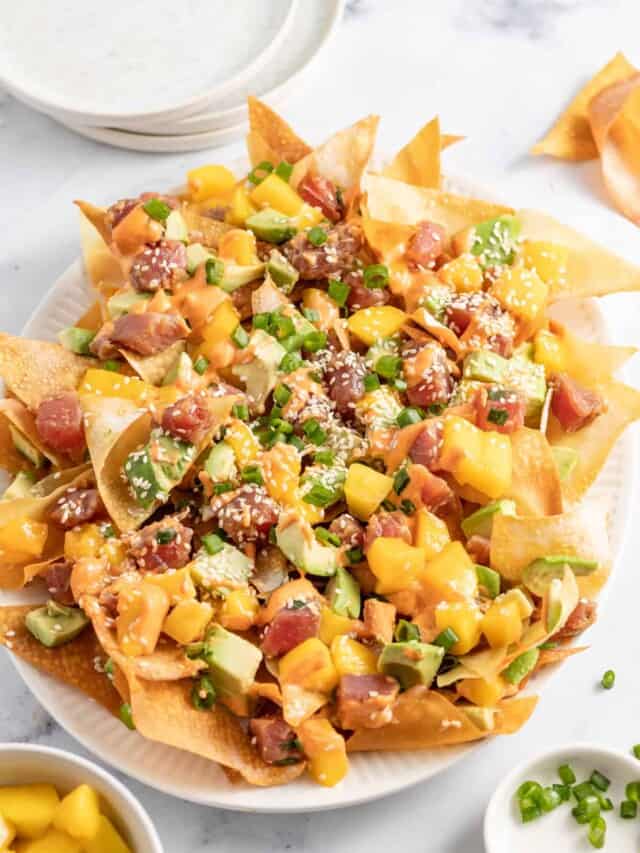 Ahi Tuna Poke Nachos Joyful Healthy Eats