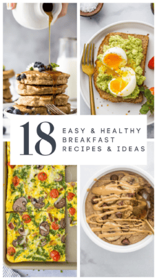 Pinterest image for 18 easy and healthy breakfast ideas