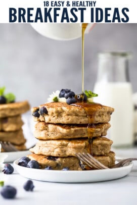 Pinterest image for 18 easy and healthy breakfast ideas
